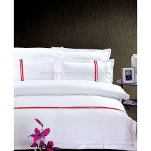 2015 Nouveau produit Poly-Cotton Embroidery Hotel Duvet Cover Literie Set
